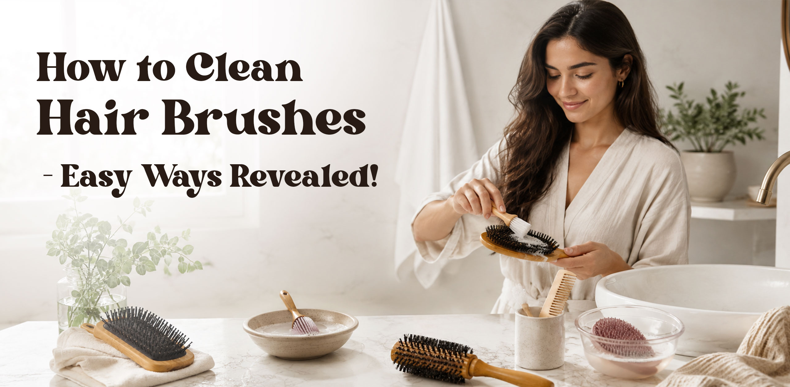 How to clean hair brushes using easy methods to remove hair, dust, and product buildup at home